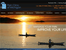 Tablet Screenshot of painclinicmi.com